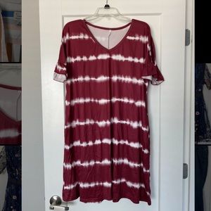 Tie dye t shirt dress